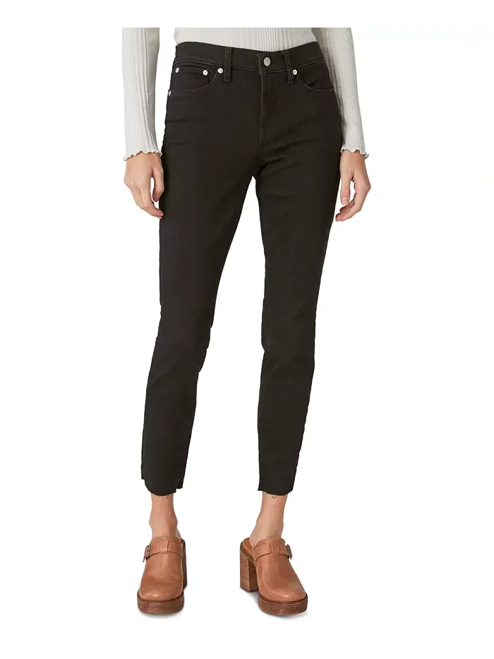 Женские джинсы Ava Mid-Rise с потертостями Lucky Brand — изображение 1 из 4, черный