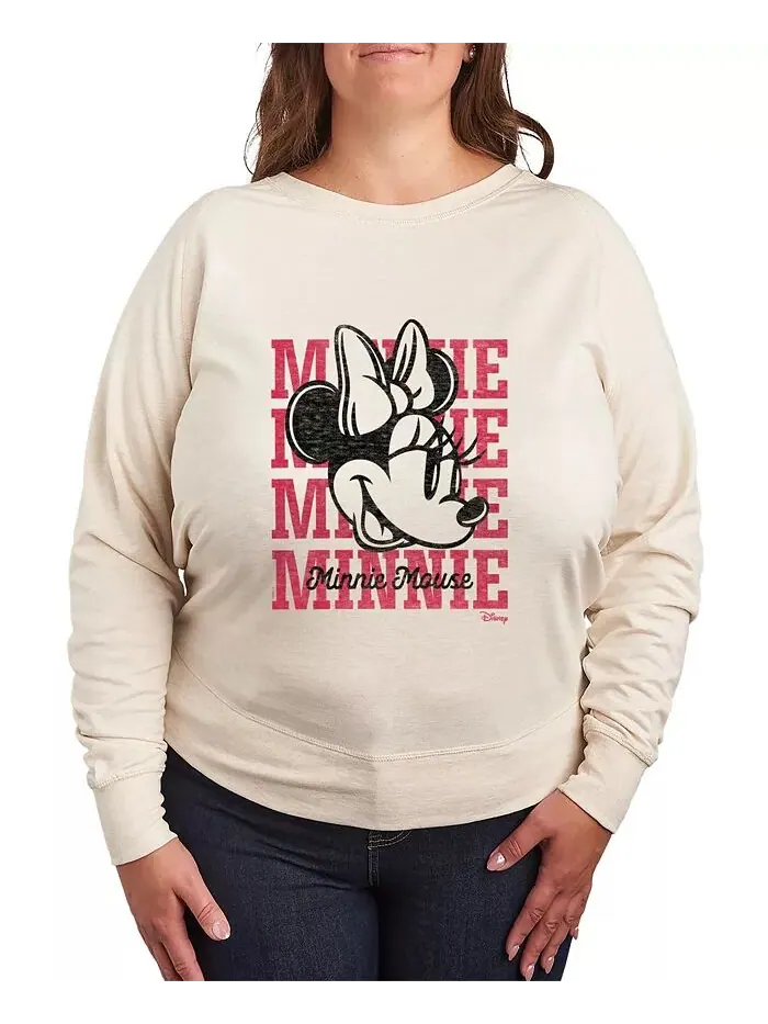 Футболка-пуловер с принтом Минни Маус от Disney размера плюс Hybrid Apparel — изображение 1 из 3, бежевый/хаки