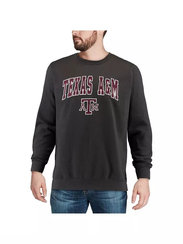 Мужская толстовка Texas AM Aggies Arch Logo с круглым вырезом Colosseum — изображение 6 из 6, белый