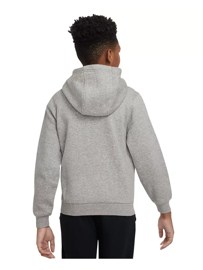 Толстовка с капюшоном Big Kids Sportswear Club из флиса Nike — изображение 2 из 6, темный серый