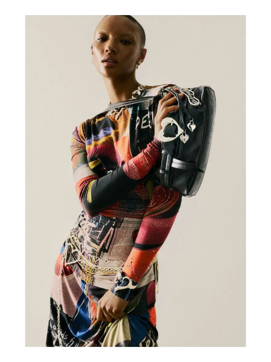 Женское платье с принтом в виде губ Desigual — изображение 2 из 6, черный