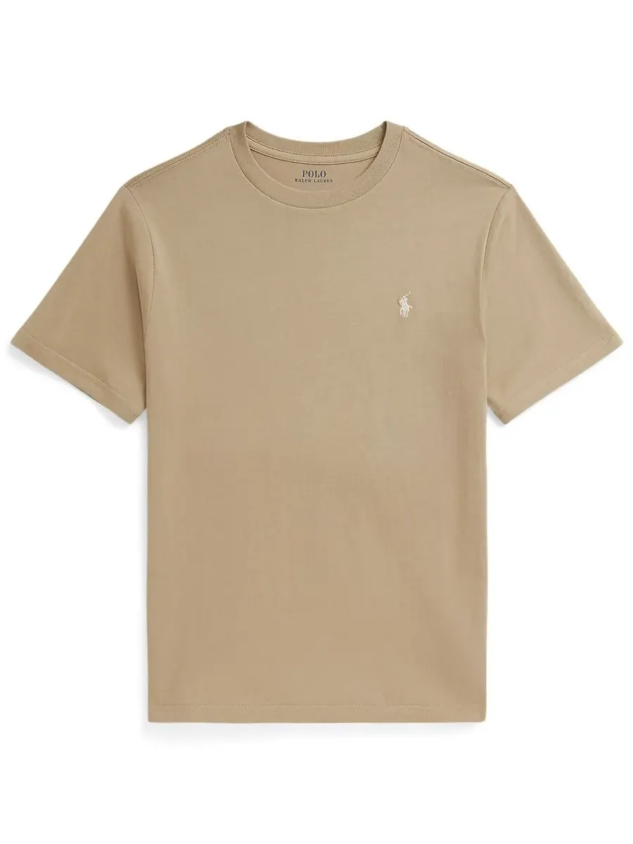 Детская футболка с круглым вырезом, размер 8-20 Polo Ralph Lauren — изображение 4 из 5, классический хаки