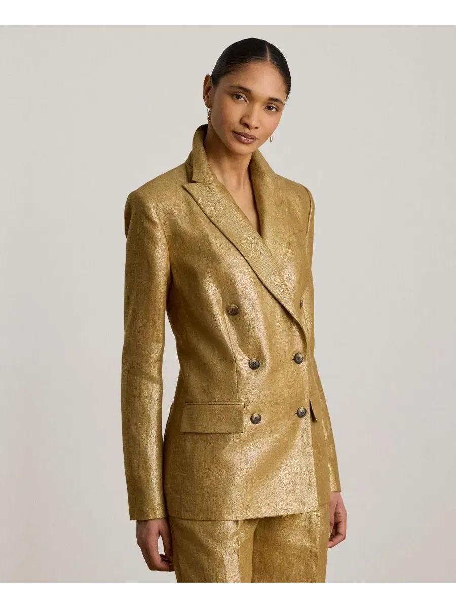 Пиджак двойной с пиковыми лацканами Foiled Peak Lapels Lauren Ralph Lauren