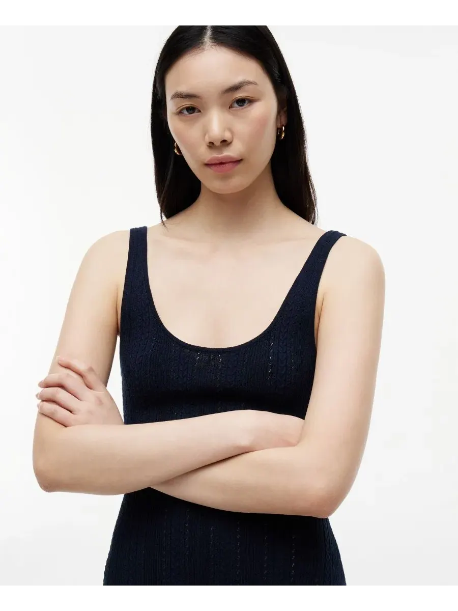 Платье-макси с кружевной отделкой Tommy Hilfiger — изображение 2 из 4, темный темно-синий