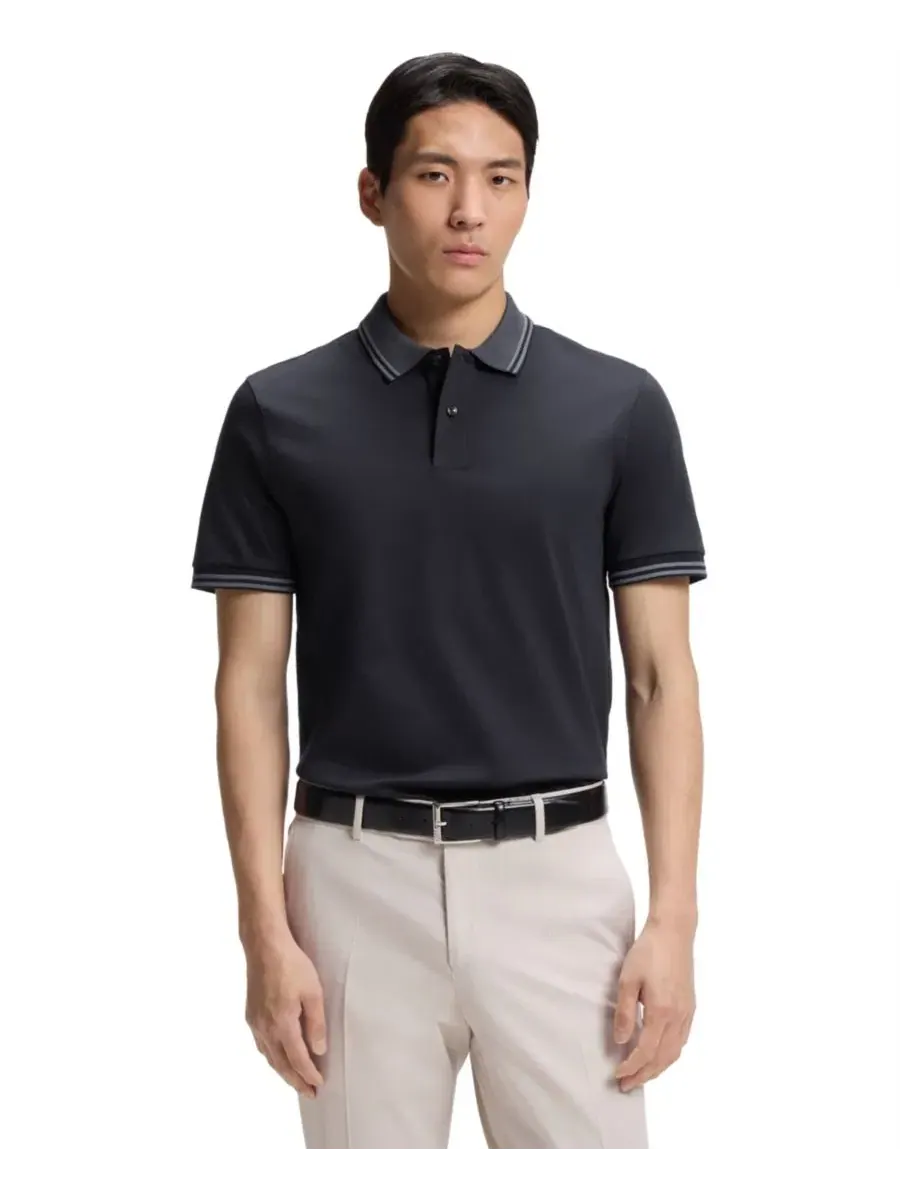Поло из мерсеризованного хлопка Slim Fit Hugo Boss