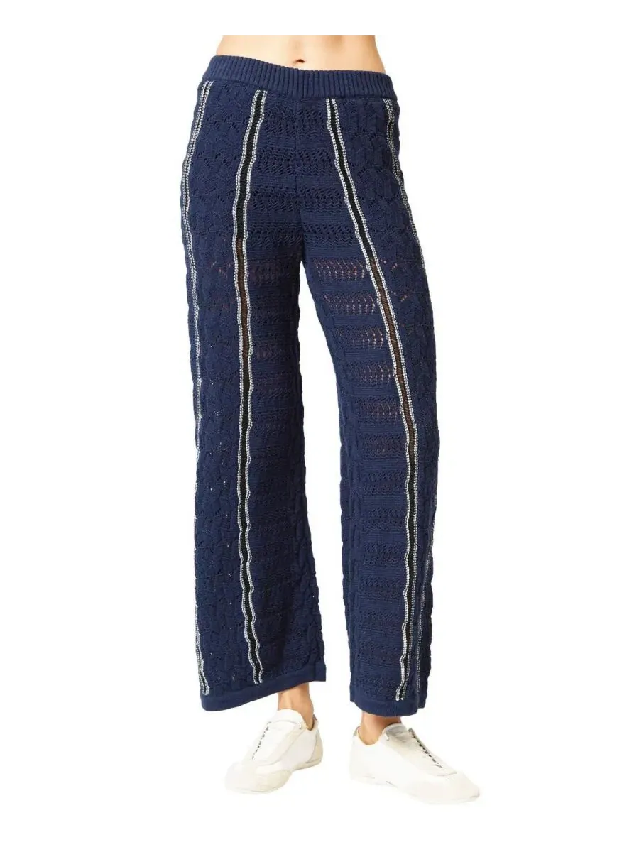 Вязаные брюки Amber Novelty Stitch Sweater Pant Central Park West — изображение 1 из 3, темно-синий