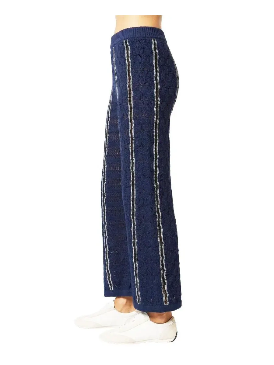 Вязаные брюки Amber Novelty Stitch Sweater Pant Central Park West — изображение 2 из 3, темно-синий