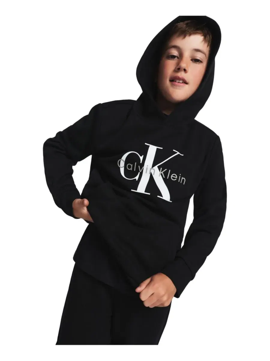 Худи с капюшоном и длинным рукавом Calvin Klein — изображение 1 из 7, черный