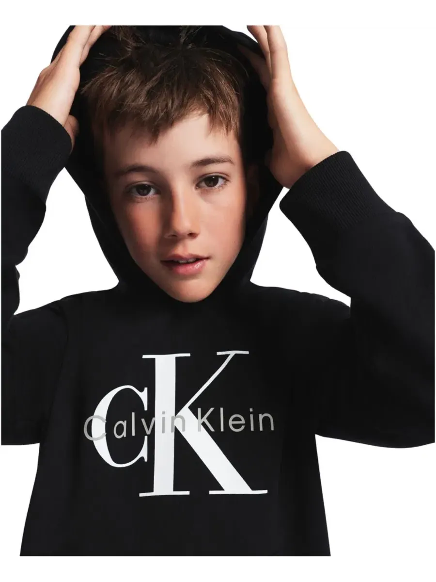 Худи с капюшоном и длинным рукавом Calvin Klein — изображение 2 из 7, черный