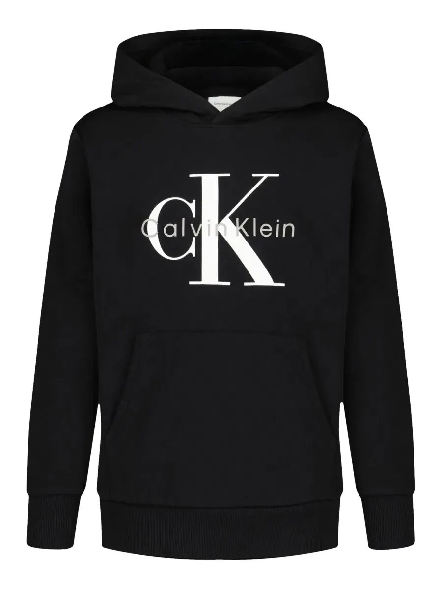 Худи с капюшоном и длинным рукавом Calvin Klein — изображение 3 из 7, черный