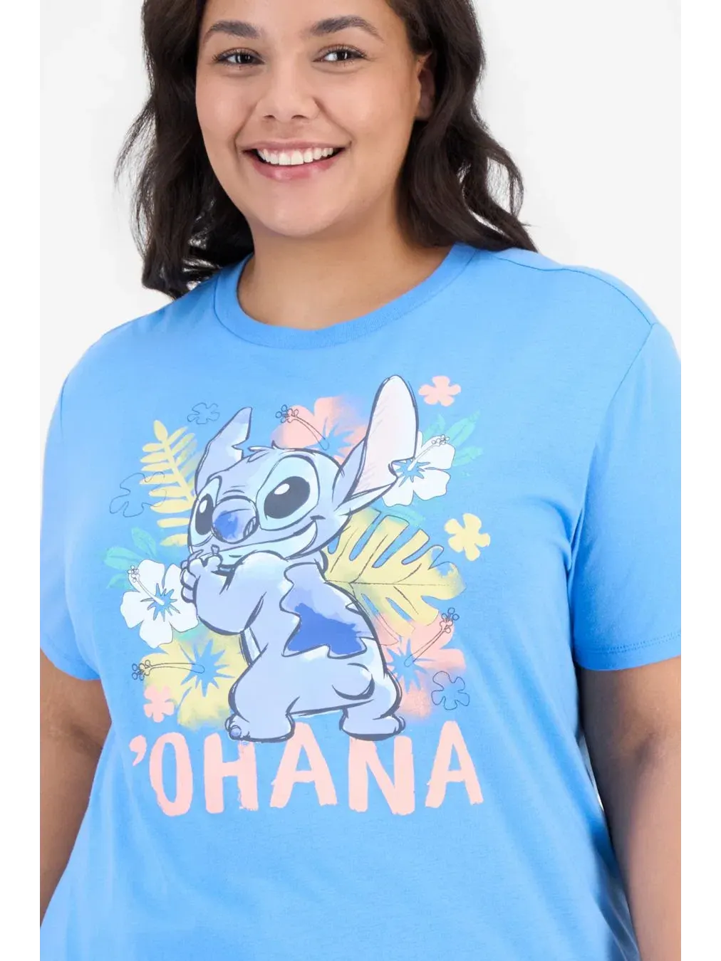 Футболка с принтом Stitch Ohana Disney — изображение 2 из 4, синий