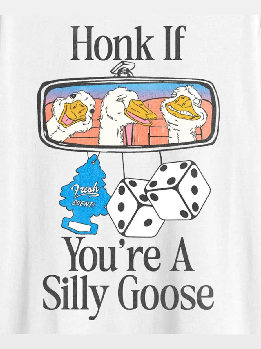 Футболка с принтом Honk Silly Goose Fifth Sun — изображение 3 из 3, белый