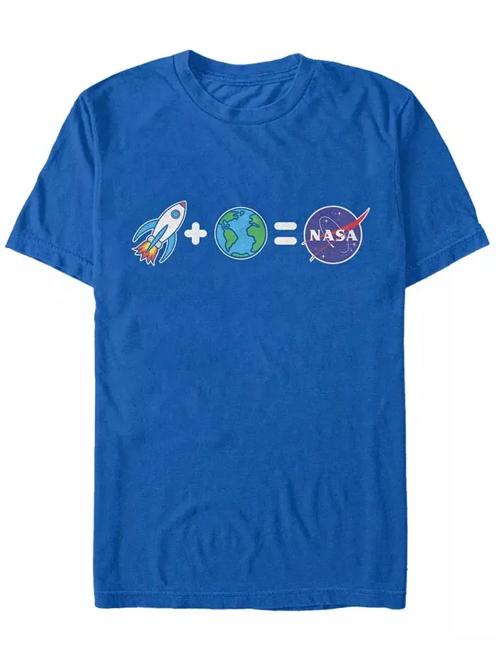 Мужская футболка NASA Emoji Story с коротким рукавом Fifth Sun — изображение 1 из 1, королевский