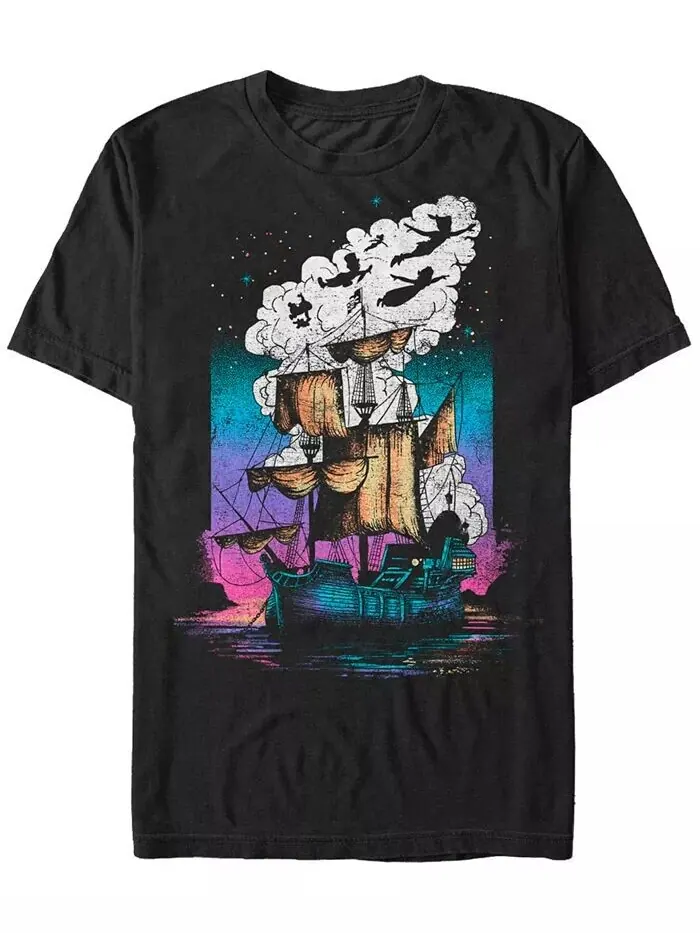 Футболка мужская Disney Pirate Ship Flight Neon с коротким рукавом Fifth Sun — изображение 1 из 1, черный