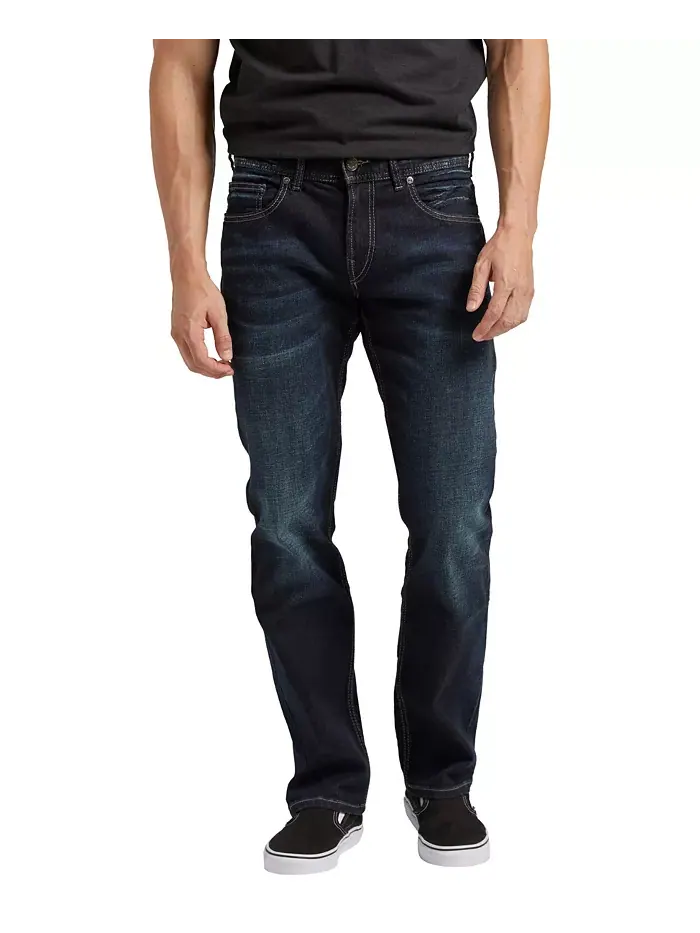 Мужские джинсы Allan Classic Fit Slim Stretch Silver Jeans Co. — изображение 3 из 3, синий