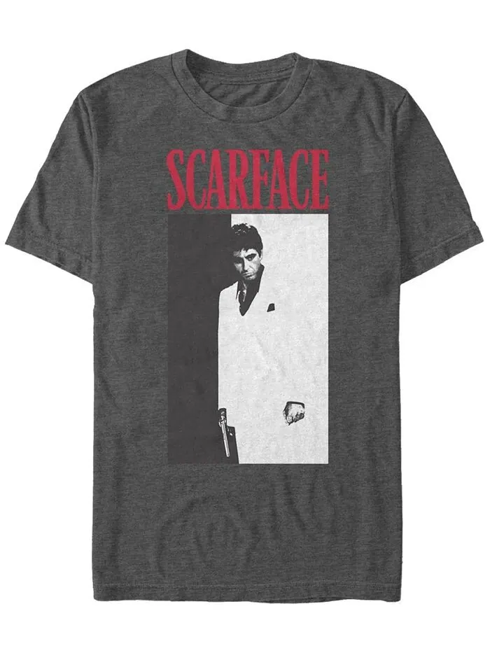 Мужская футболка с короткими рукавами и плакатом Scarface Fifth Sun — изображение 1 из 2, темно-серый