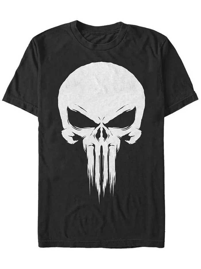 Мужская футболка Punisher с коротким рукавом и круглым вырезом Fifth Sun — изображение 1 из 1, черный