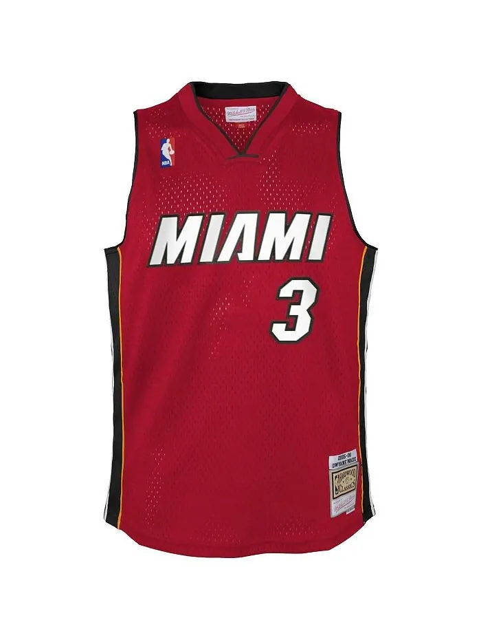 Джерси Big Boys Дуэйн Уэйд Ред Майами Хит 2005-06 Hardwood Classics Swingman Mitchell & Ness — изображение 2 из 3, красный