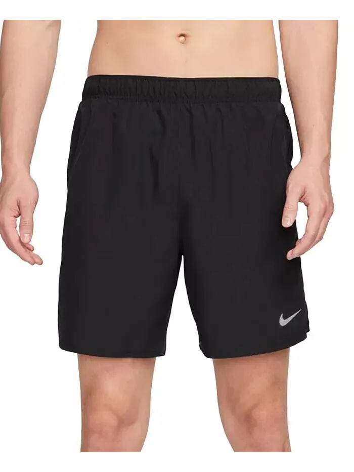 Мужские беговые шорты Challenger Dri-FIT с короткой подкладкой 7 дюймов Nike — изображение 3 из 9, черный/серебристый