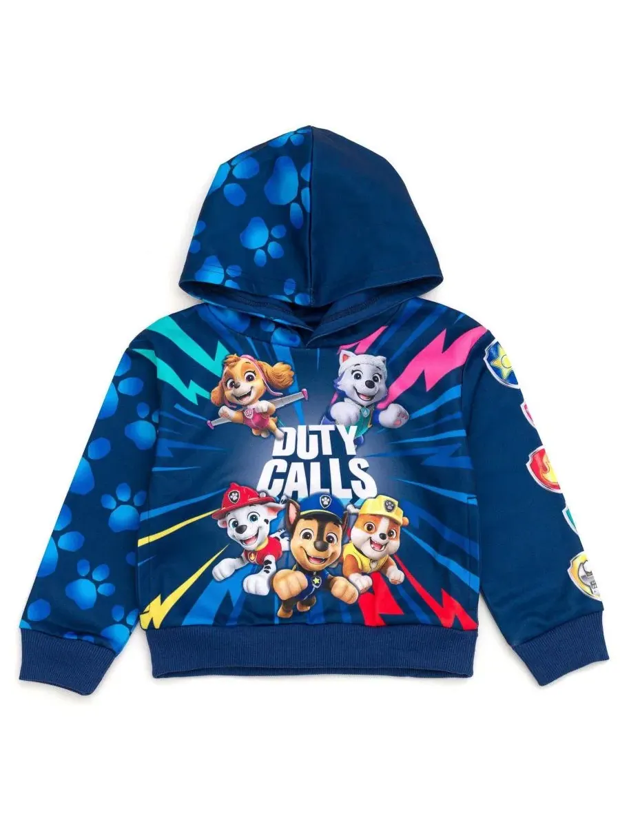 Худи из флиса с принтом Duty Calls Paw Patrol — изображение 1 из 3, темно-синий мульти