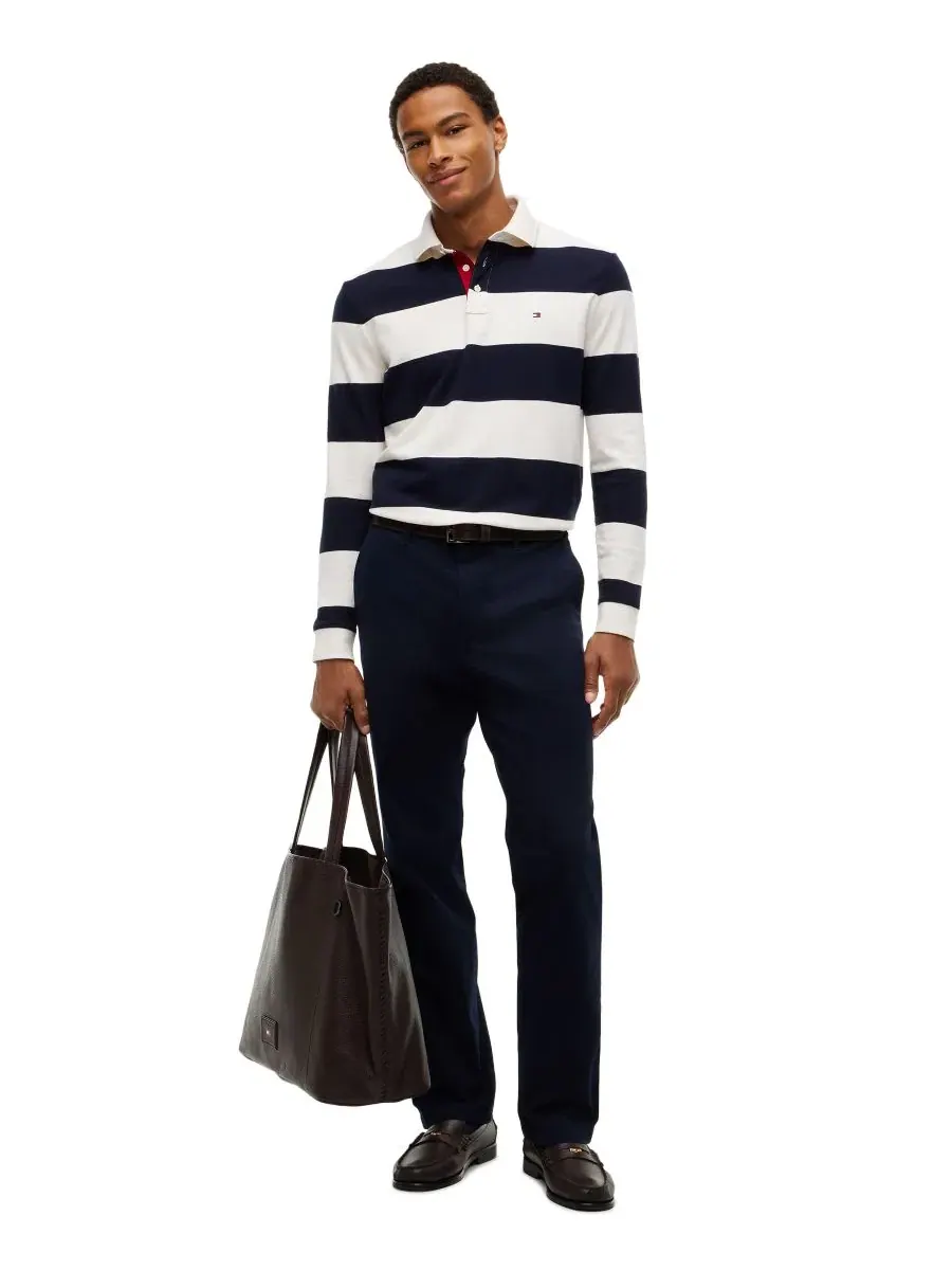 Поло с длинным рукавом, полосатый принт Rugby Stripe Tommy Hilfiger — изображение 2 из 4