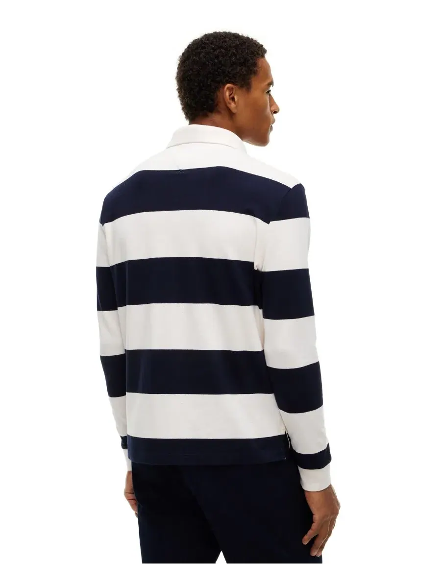 Поло с длинным рукавом, полосатый принт Rugby Stripe Tommy Hilfiger — изображение 4 из 4