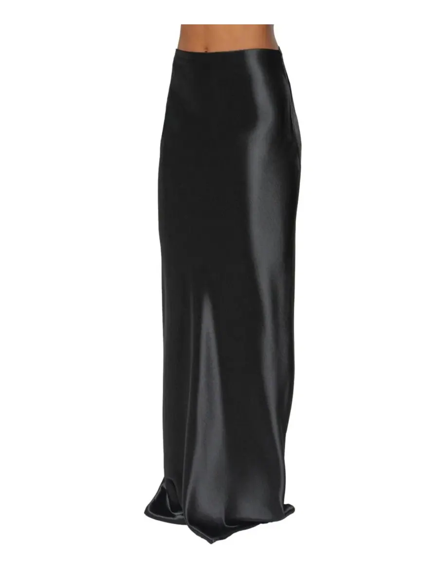 Юбка макси из атласа Tradition Satin JLUXLABEL — изображение 4 из 7, черный