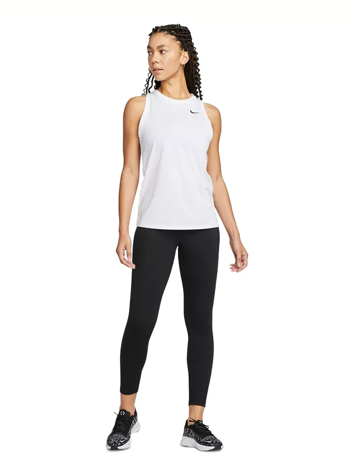 Женский майка для тренировок Dri-FIT Nike — изображение 4 из 4, белый/черный