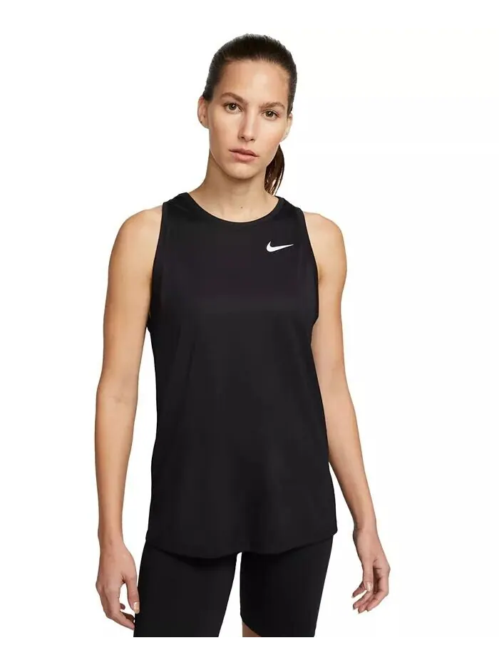 Женская тренировочная майка Dri-FIT Nike — изображение 1 из 4, черный/белый