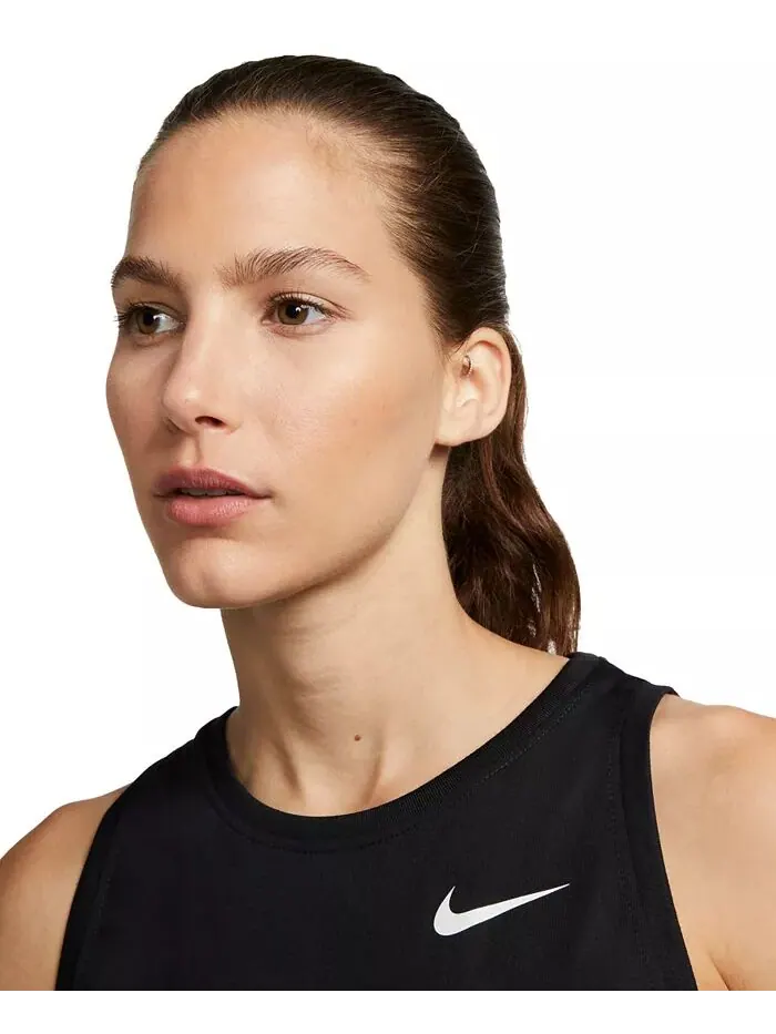 Женская тренировочная майка Dri-FIT Nike — изображение 3 из 4, черный/белый