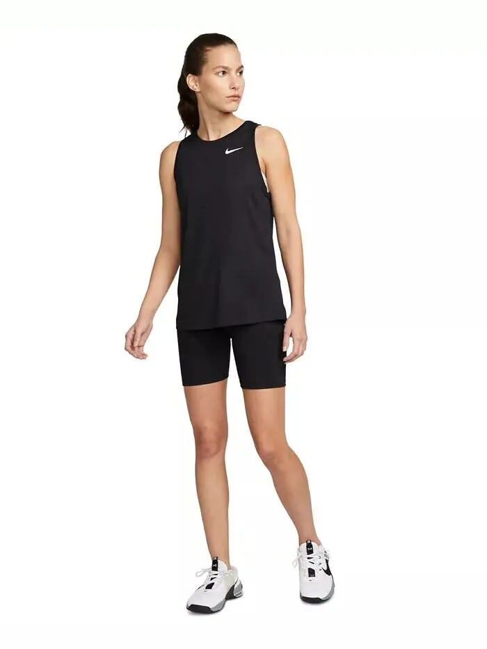 Женская тренировочная майка Dri-FIT Nike — изображение 4 из 4, черный/белый