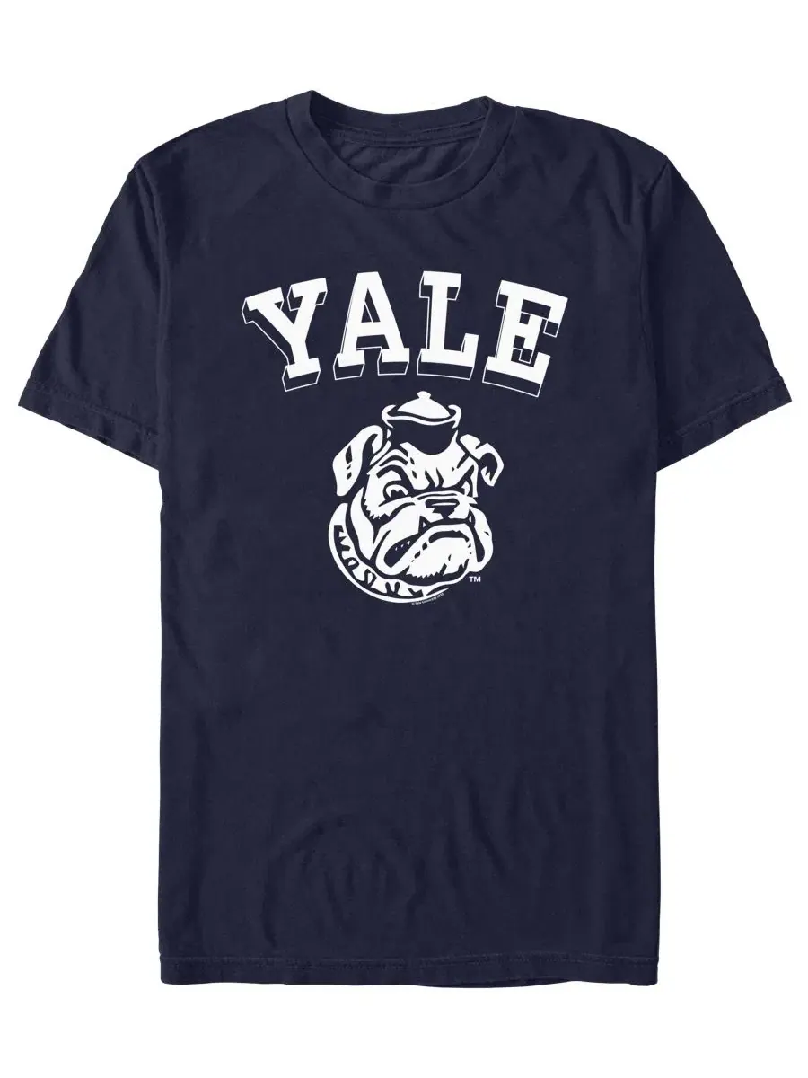 Мужская футболка с графическим принтом Yale Bulldogs Mascot Fifth Sun — изображение 1 из 4, темно-синий