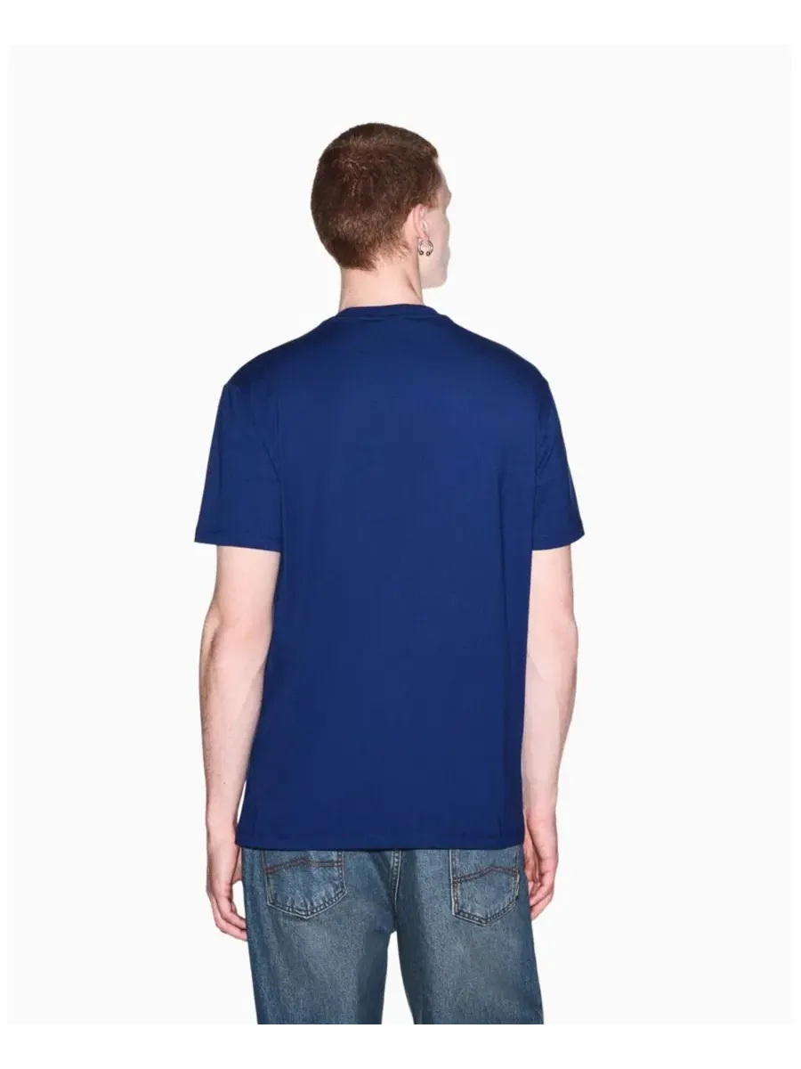 Футболка с коротким рукавом Box Logo Tee A|X Armani Exchange — изображение 6 из 8, синий