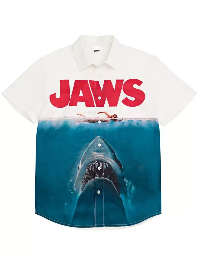Мужская гавайская рубашка на пуговицах Jaws