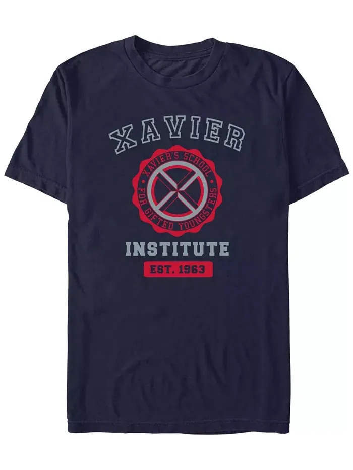 Мужская футболка с коротким рукавом Marvel Xavier Institute Fifth Sun — изображение 1 из 3, темно-синий