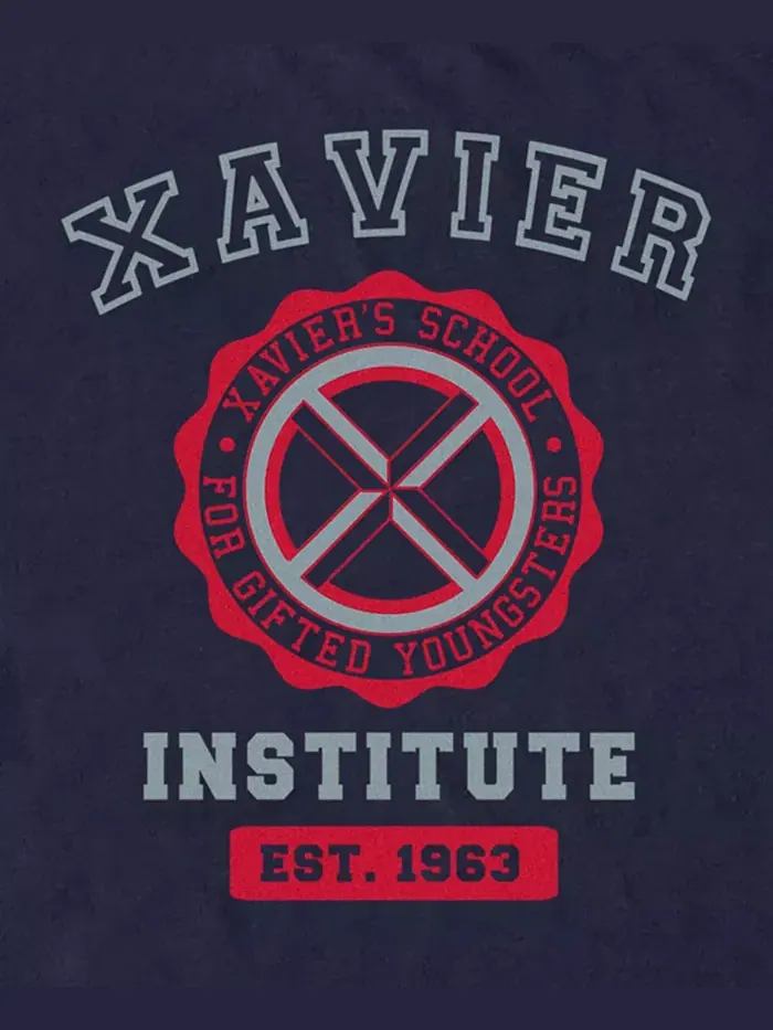 Мужская футболка с коротким рукавом Marvel Xavier Institute Fifth Sun — изображение 3 из 3, темно-синий