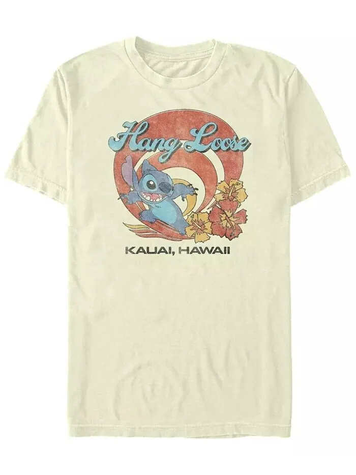 Мужская футболка с коротким рукавом Lilo Stitch Stitch Kauai Fifth Sun — изображение 1 из 1, прозрачный