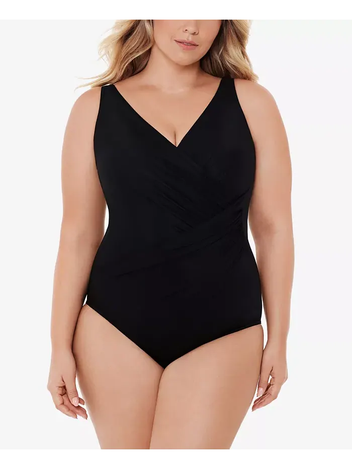 Женский слитный купальник Oceanus Tummy Control Plus Must Haves Miraclesuit — изображение 1 из 4, черный