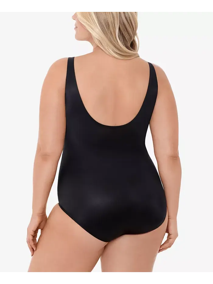 Женский слитный купальник Oceanus Tummy Control Plus Must Haves Miraclesuit — изображение 2 из 4, черный