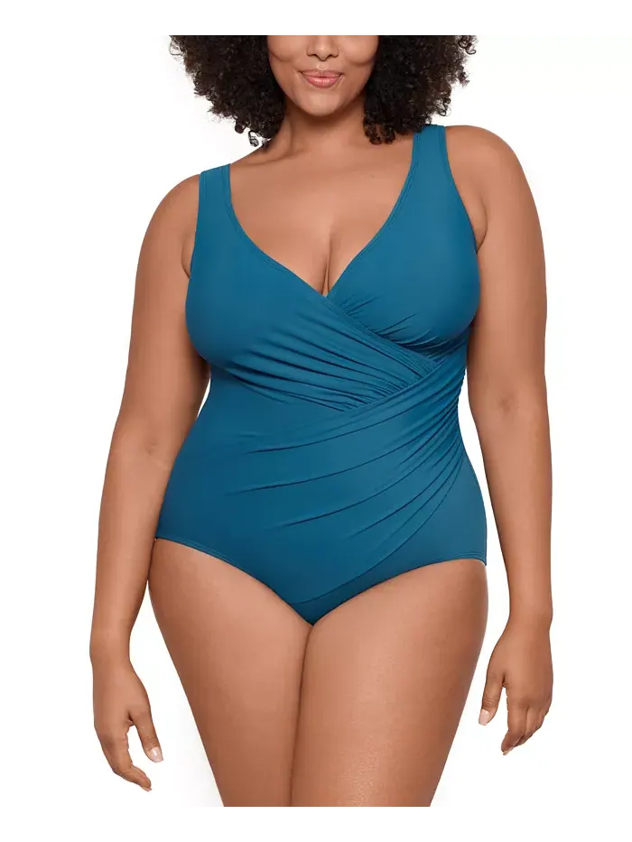 Женский слитный купальник Oceanus Tummy Control Plus Must Haves Miraclesuit — изображение 1 из 4, эгейский