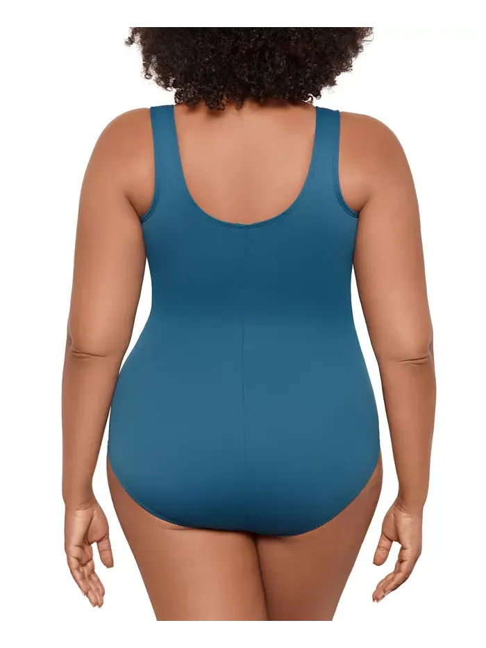 Женский слитный купальник Oceanus Tummy Control Plus Must Haves Miraclesuit — изображение 2 из 4, эгейский