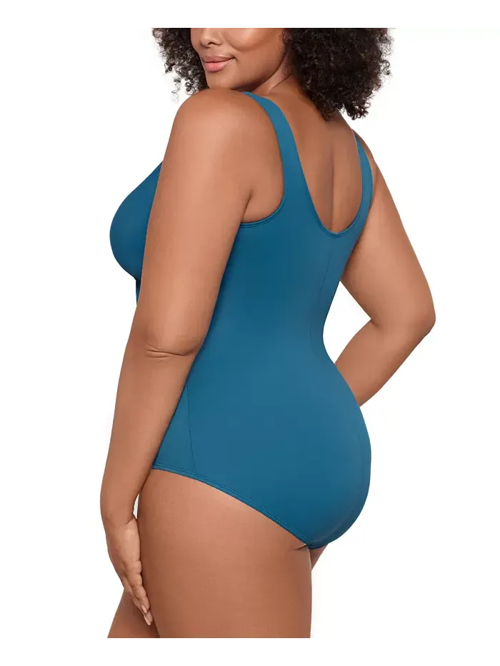Женский слитный купальник Oceanus Tummy Control Plus Must Haves Miraclesuit — изображение 3 из 4, эгейский