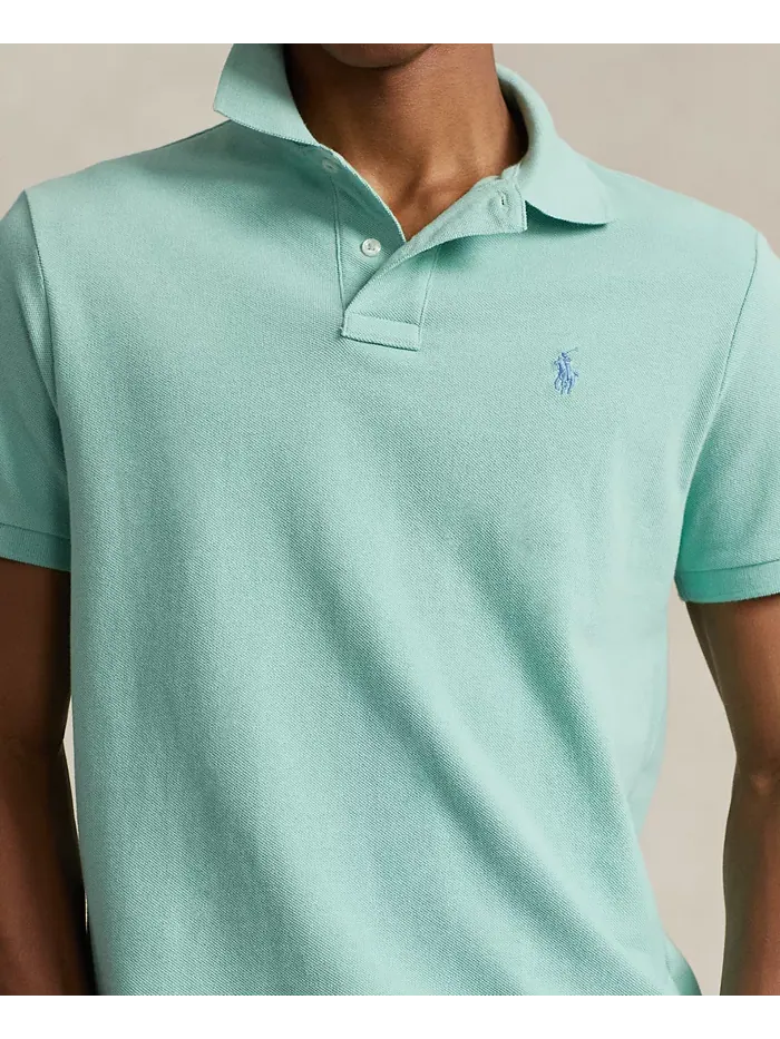 Мужская классическая поло с сетчатой тканью Polo Ralph Lauren — изображение 3 из 4, зеленый