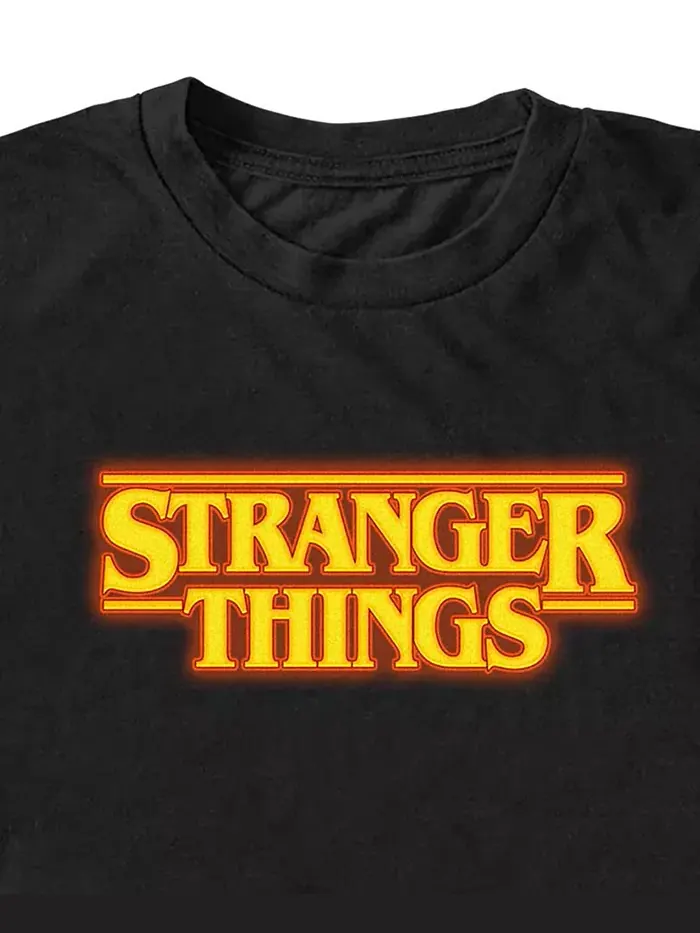 Мужская толстовка с коротким рукавом Stranger Things Fifth Sun — изображение 2 из 3, черный