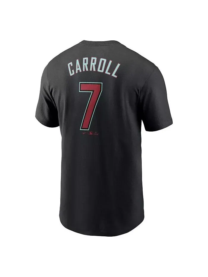 Мужская футболка Corbin Carroll Black Arizona Diamondbacks 2024 Fuse с именем и номером Nike — изображение 3 из 3, черный