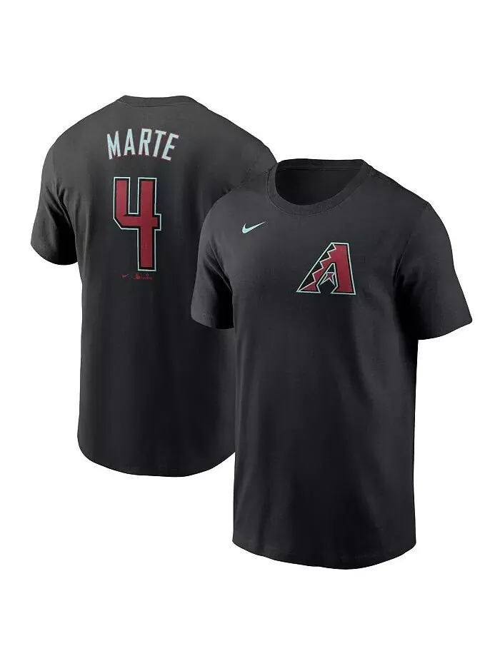 Мужская футболка Ketel Marte Black Arizona Diamondbacks 2024 Fuse с именем и номером Nike — изображение 1 из 3, черный
