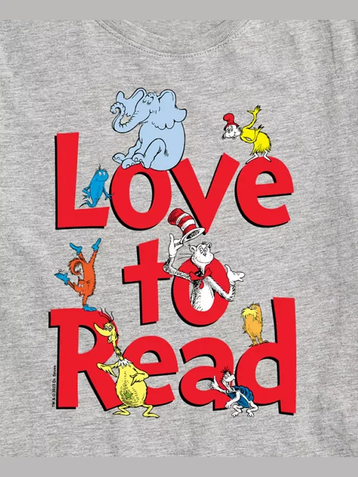Футболка с принтом "Big Boys Love to Read" Dr. Seuss — изображение 3 из 3, серый