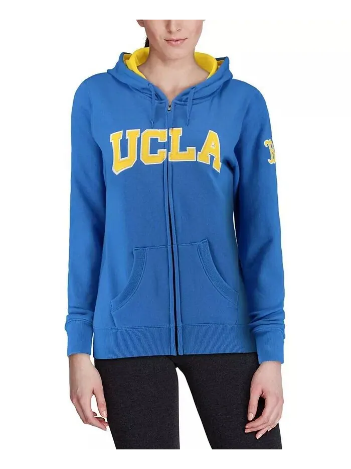Женская толстовка с капюшоном и молнией UCLA Bruins с арочным названием Colosseum — изображение 1 из 5, синий