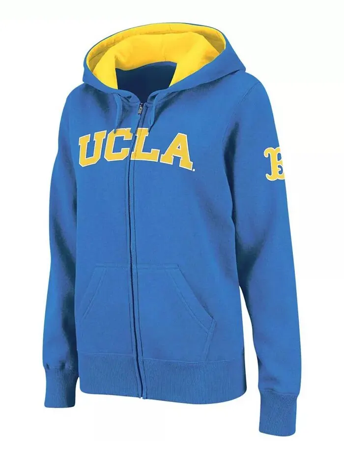 Женская толстовка с капюшоном и молнией UCLA Bruins с арочным названием Colosseum — изображение 3 из 5, синий