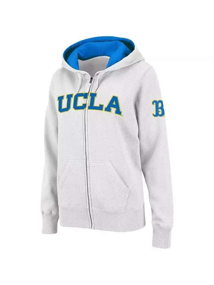 Женская толстовка с капюшоном и молнией UCLA Bruins с арочным названием Colosseum — изображение 5 из 5, синий